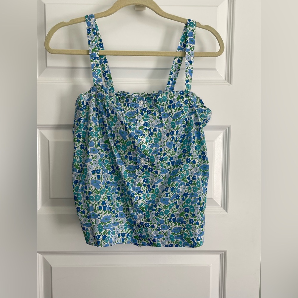 JCrew made with Liberty fabric tank top NWT